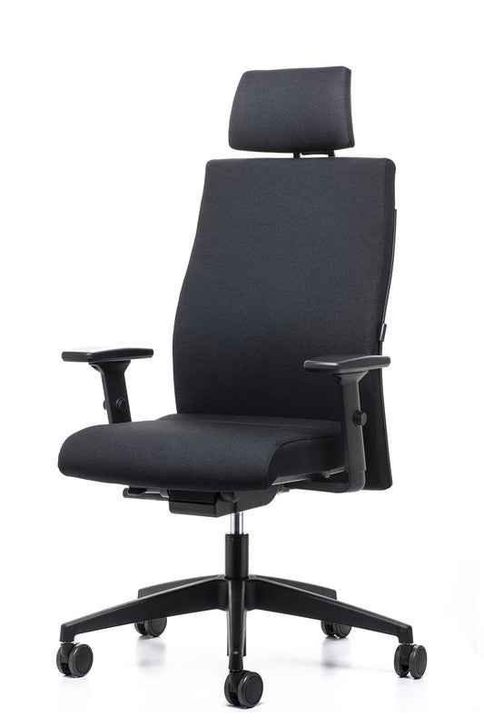 Wiepa Flight Bürodrehstuhl mit oder ohne Kopfstütze, ergonomischer Bürostuhl für komfortables Arbeiten, in moderner Gestaltung.