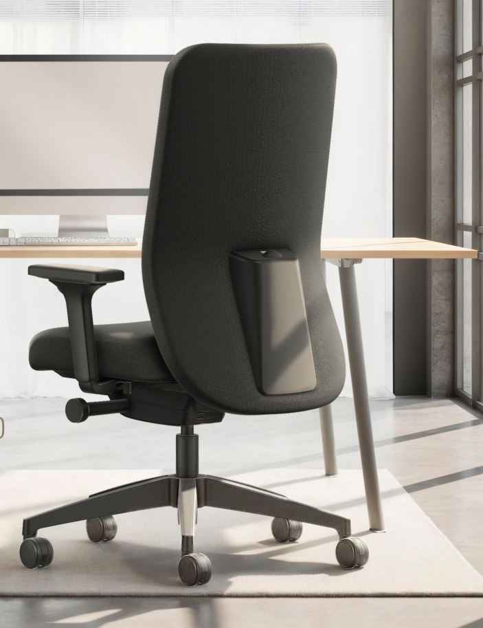 Bequemer Interstuhl Wiepa Bürostuhl Classic 2.0 mit verstellbarer Lordosenstütze und ergonomischem Design.
