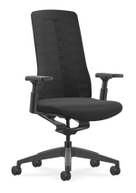 Schwarzer Bürostuhl Wiepa Urban mit ergonomischem Design und verstellbaren Armlehnen, ideal für das Büro.