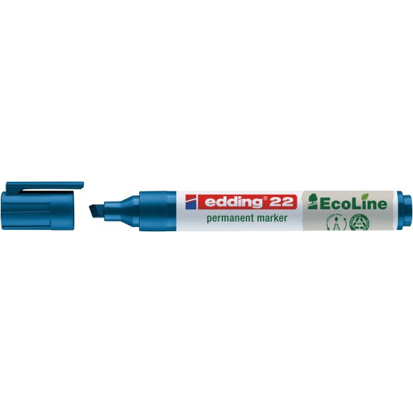 edding Permanentmarker 22 EcoLine 4-22003 1-5mm Keilspitze blau