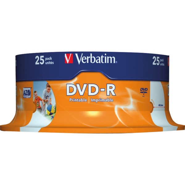 Verbatim DVD-R 43538 16x 4,7GB 120Min. Spindel 25 St./Pack.