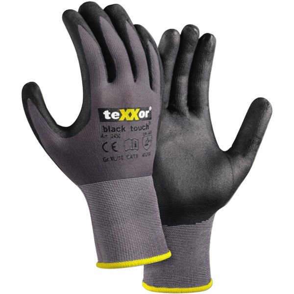 teXXor Handschuh black touch 2450-7 gr/sw Gr.07