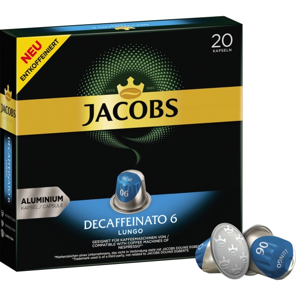 JACOBS Kaffeekapsel Lungo 6 Decaff 4028756 20 St./Pack.