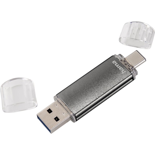 Hama USB-Stick FlashPen Laeta Twin 00123924 16GB 10MB/s USB 2.0 grau
