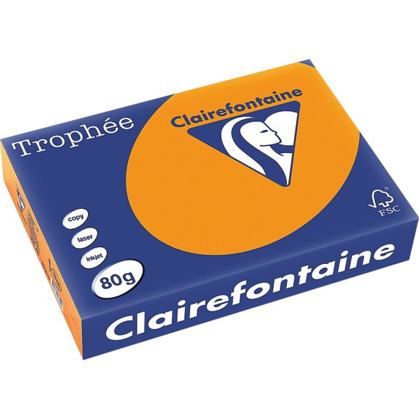 Clairefontaine Kopierpapier 1761C A4 80g orange 500Bl.