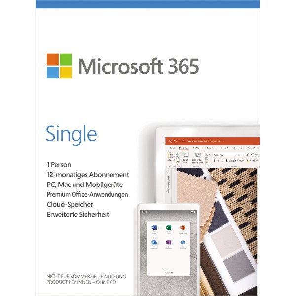 Microsoft 365 Single QQ2-00012 Software Lizenz 1 Jahr