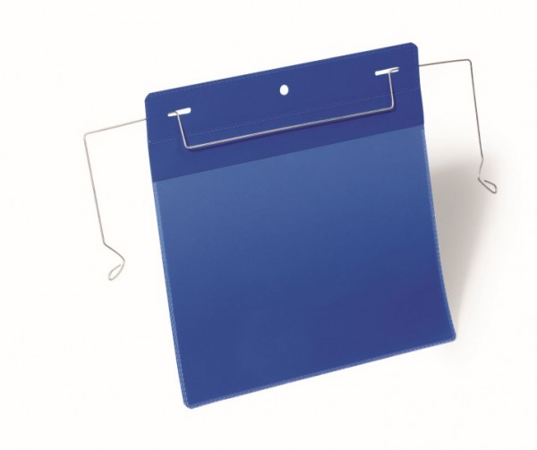 DURABLE Drahtbügeltasche DIN A5 quer, aus PP, blau
