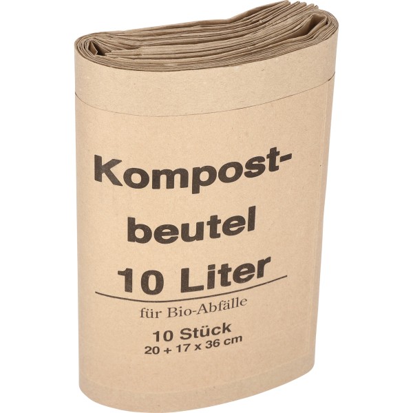 Müllsack 20+16x36cm Papier braun 10 St./Pack.