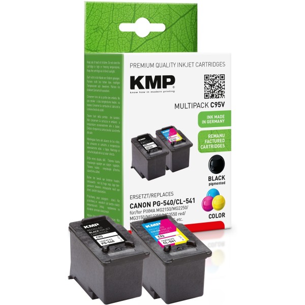 KMP Tintenpatrone C95V 1516,4850 wie PG540/CL541 sw/farbig 2St.