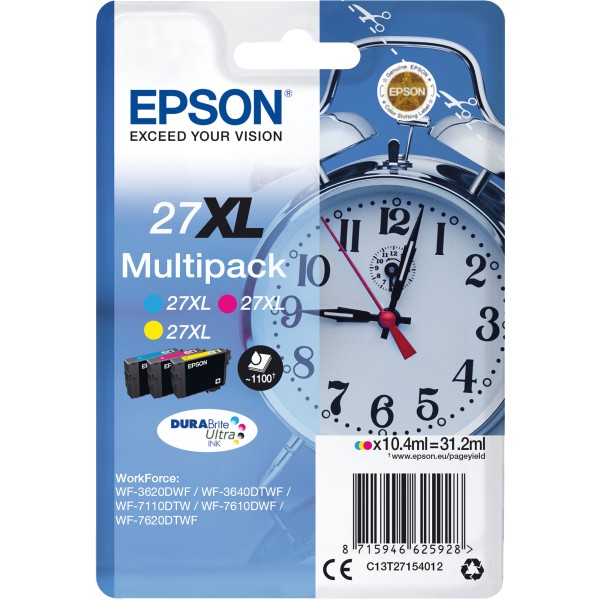Epson Tintenpatrone C13T27154012 27XL c/m/y 3 St./Pack.
