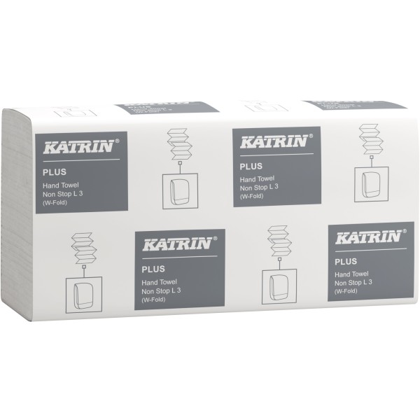 Katrin Papierhandtuch Plus Non Stop L3 61600 3lg. 20,3x32cm ws 2.250Bl.