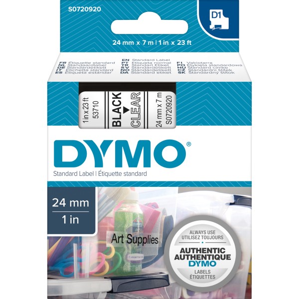 DYMO Schriftbandkassette D1 S0720920 24mmx7m sw auf tr