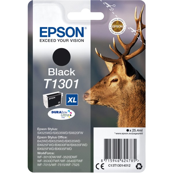 Epson Tintenpatrone C13T13014012 T1301 25,9ml schwarz