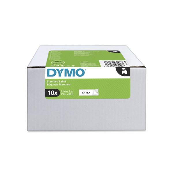 DYMO Schriftbandkassette D1 2093096 9mmx7m sw auf ws 10St.