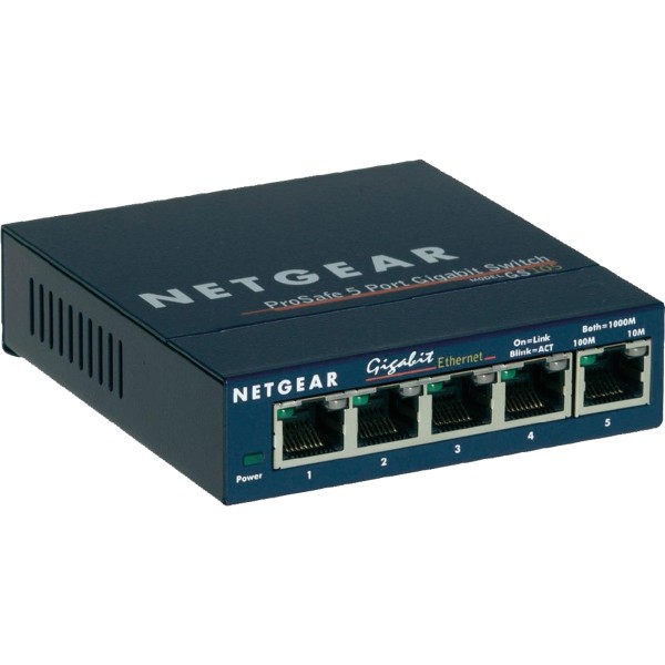 NETGEAR Netzwerk Switch RJ45 GS105GE 5Port 1Gbit/s