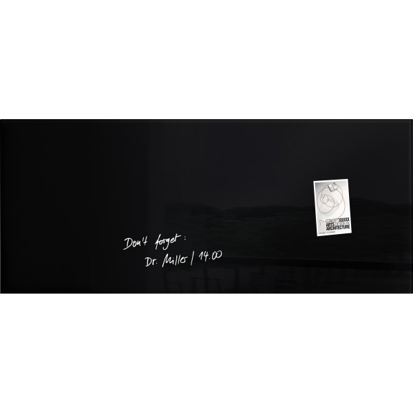 SIGEL Magnetboard Artverum GL240 1.300x550x15mm Glas schwarz