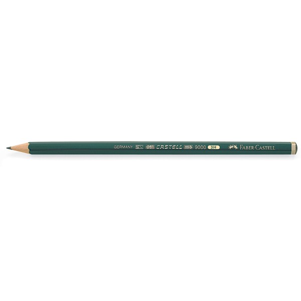 Faber-Castell Bleistift CASTELL 9000 119013 3H dunkelgrün