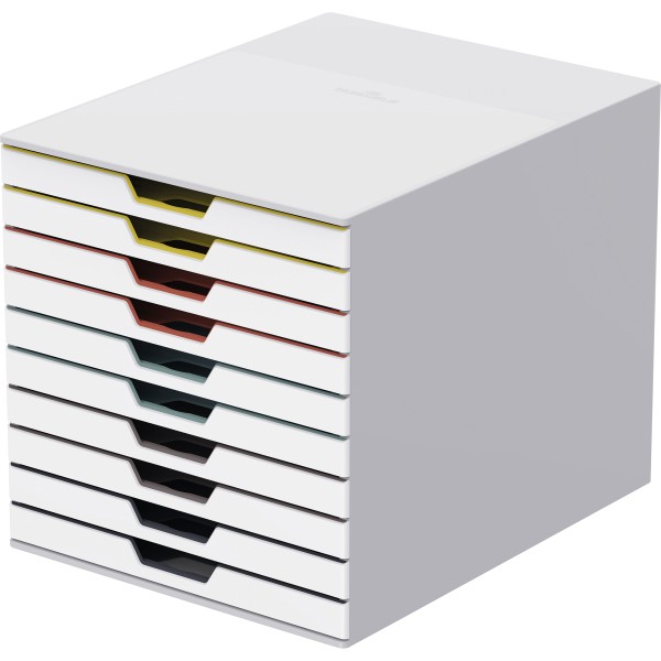 DURABLE Schubladenbox VARICOLOR MIX 10 763027 10Fächer grau/farbig