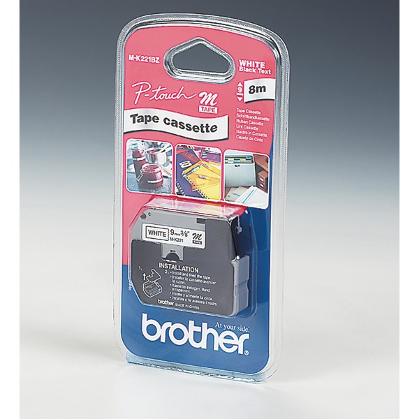 Brother Schriftbandkassette MK221BZ 9mmx8m unlaminiert sw auf ws