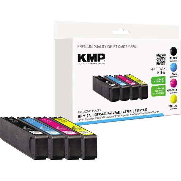 KMP Tintenpatrone H164V 1750,4005 wie HP 913A sw/c/m/y 4St.
