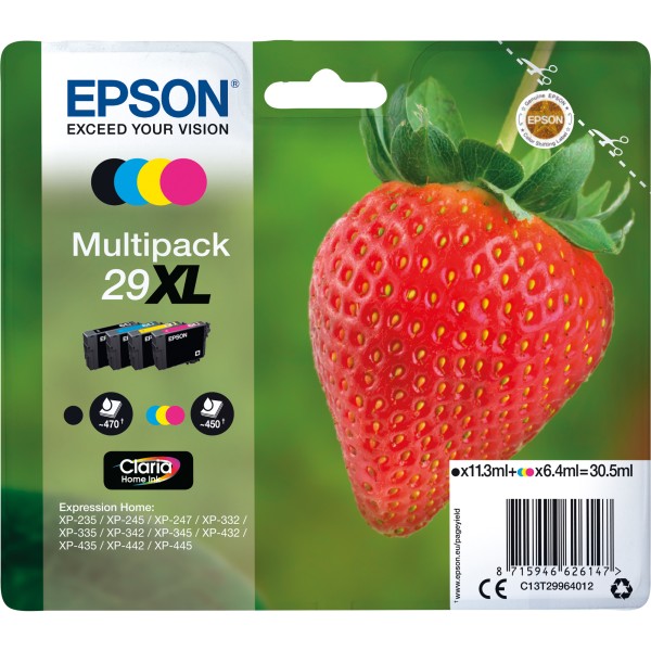 Epson Tintenpatrone C13T29964012 29XL sw/c/m/y 4 St./Pack.