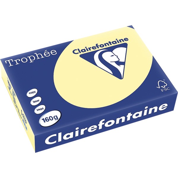 Clairefontaine Kopierpapier 2636C A4 160g gelb 250Bl.