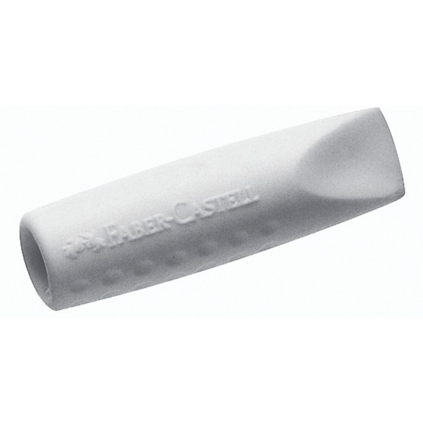 Faber-Castell Radierer Eraser CAP GRIP 2001 grau/weiß 2 St./Pack.