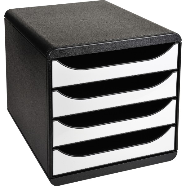 Exacompta Schubladenbox BIG-BOX Glossy 3104213D 4Schübe weiß