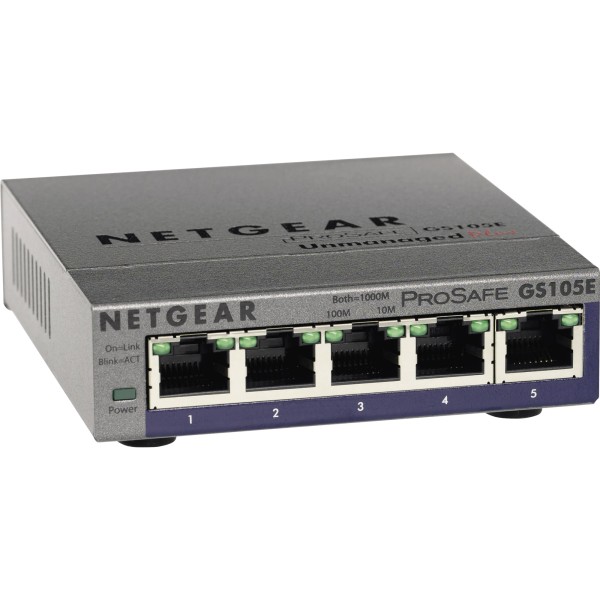 NETGEAR Switch GS105E-200PES 5-Port Gigabit Plus Etherne
