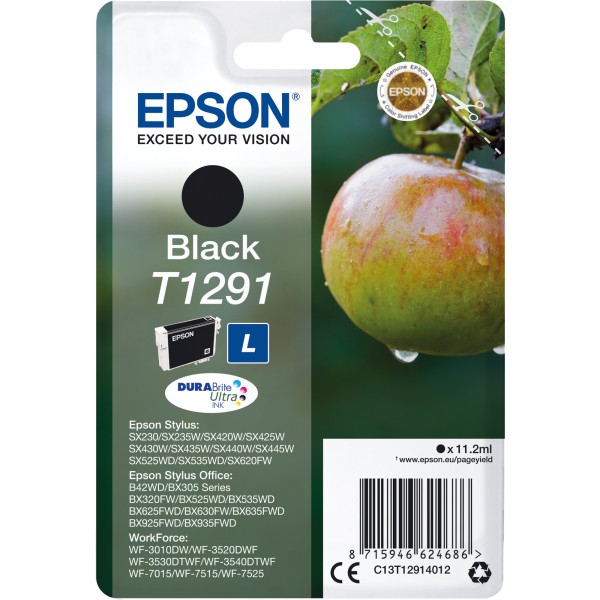 Epson Tintenpatrone C13T12914012 T1291 11,2ml schwarz