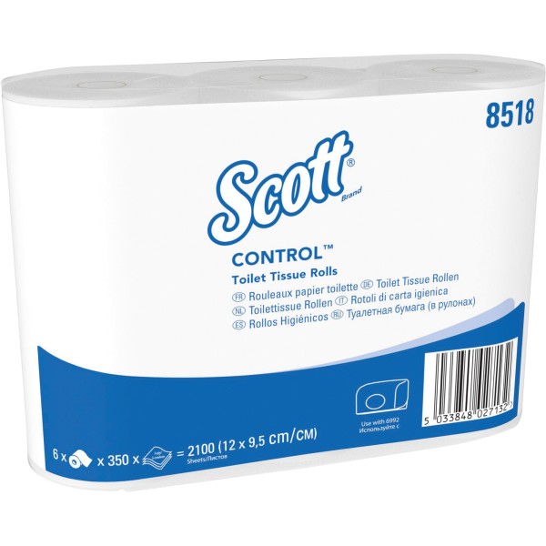 Scott Toilettenpapiert Plus 8518 3lagig 350Bl. 6 St./Pack.