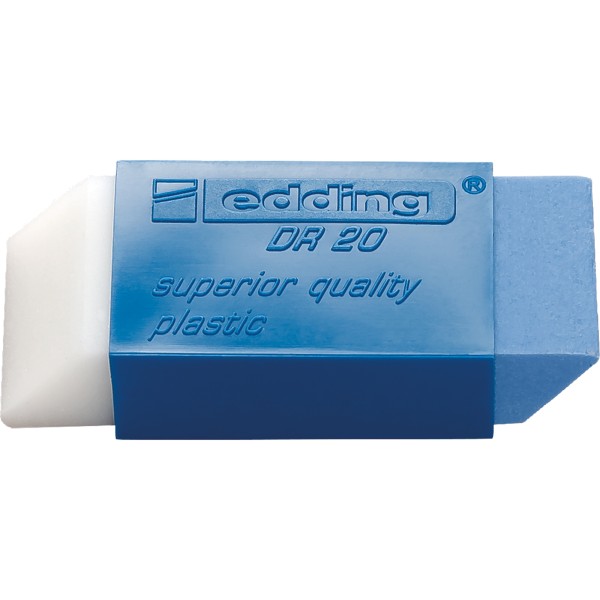 edding Radierer DR 20 4-DR20 Kunststoff transparent/blau