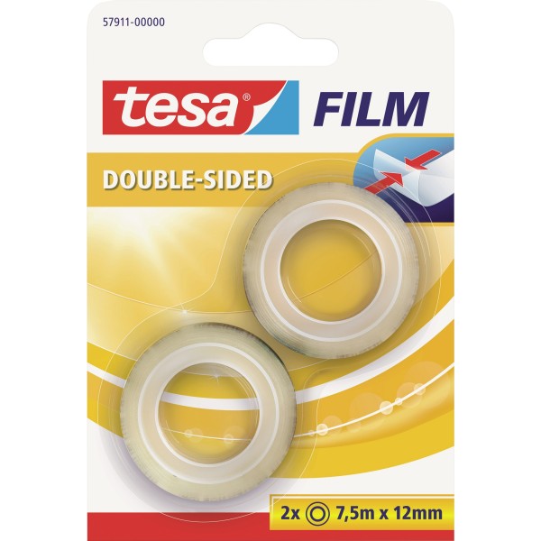 tesa Klebefilm 57911-00000 Doppelseitig 7,5mx12mm 2 St./Pack.