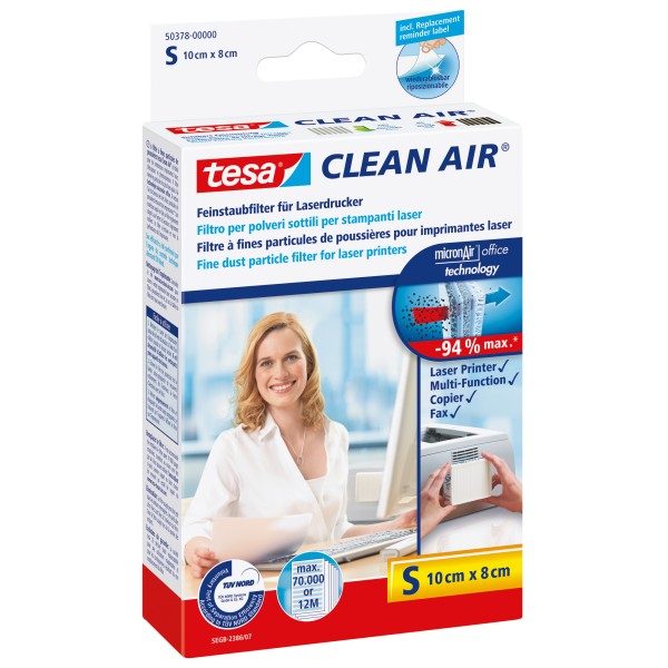 tesa Feinstaubfilter Clean Air 50378-00000 100mmx80mm Größe S