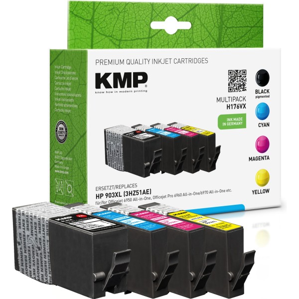 KMP Tintenpatrone H176VX 1756,0005 wie HP 903XL sw/c/m/y 4St.