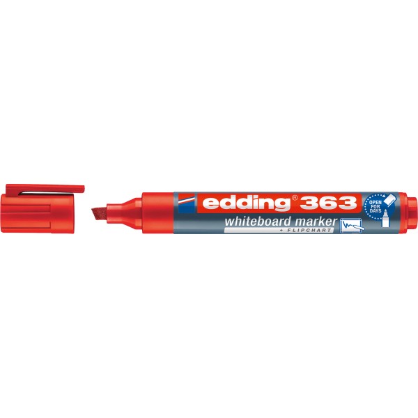 edding Whiteboardmarker 363 4-363002 1-5mm Keilspitze rot