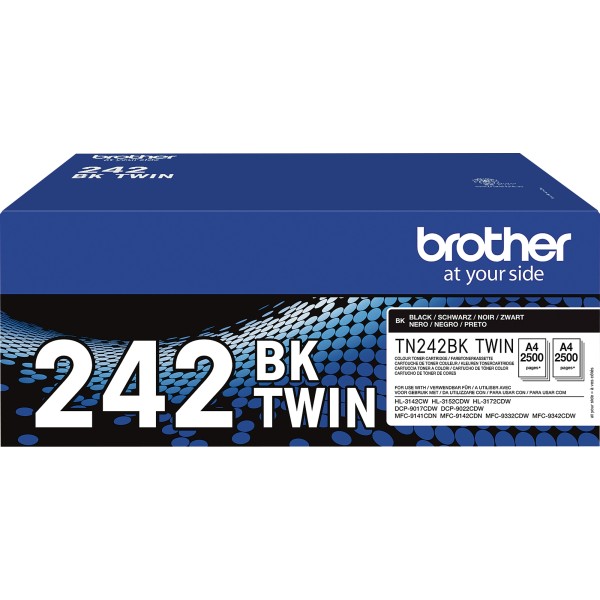 Brother Toner TN242BKTWIN 2.500Seiten schwarz 2 St./Pack.