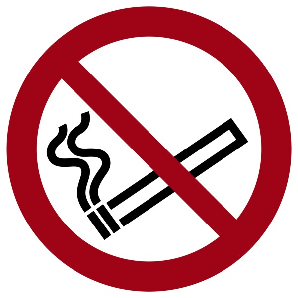 Hinweisschild Rauchen verboten Durchmesser 20cm sk Folie