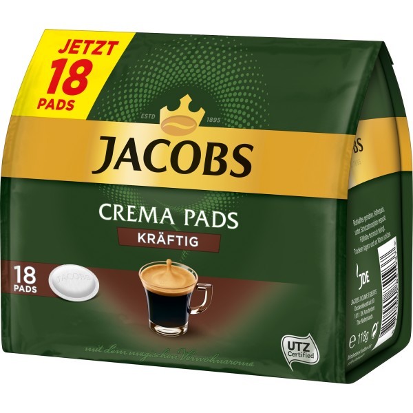 JACOBS Kaffeepad Crema kräftig 193177 18 St./Pack.