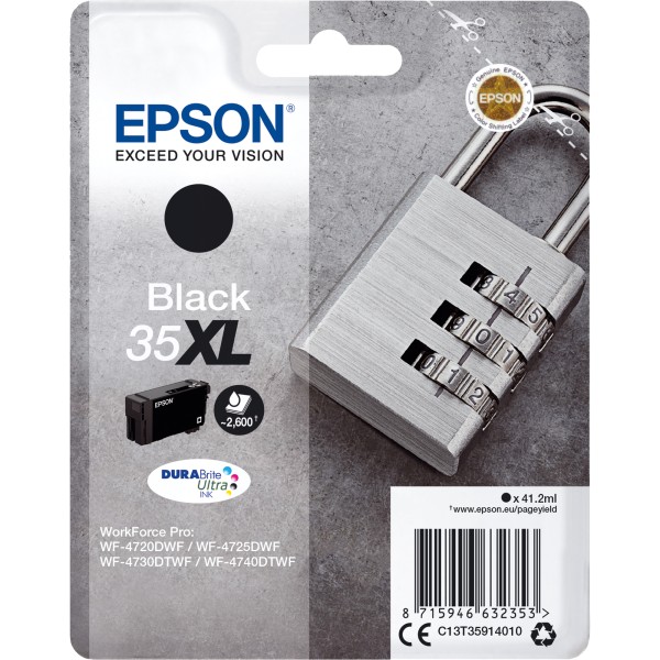 Epson Tintenpatrone C13T35914010 35XL 41,2ml schwarz