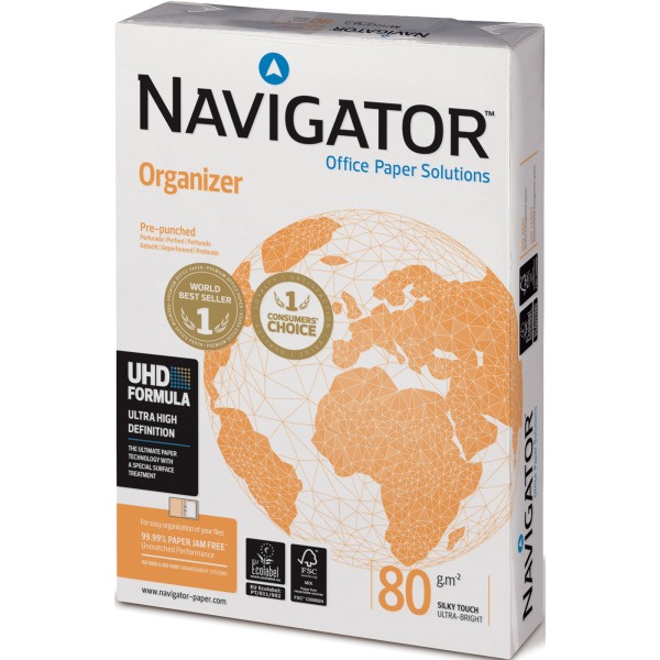 Navigator Kopierpapier Organizer 824709A80S 2fach gel. 2.500Bl.