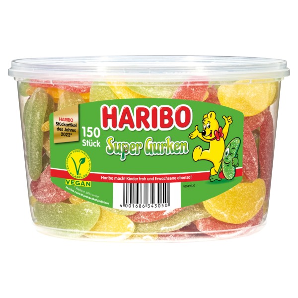 HARIBO Fruchtgummi Super Gurken 889056 150 St./Pack.