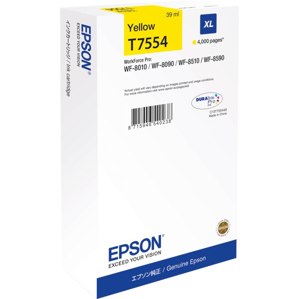 Epson Tintenpatrone C13T755440 T7554 4.000Seiten gelb