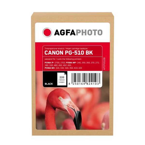 AgfaPhoto Tintenpatrone APCPG510B wie Canon PG510 sw