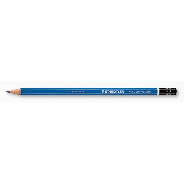 STAEDTLER Bleistift Mars Lumograph 100-HB 17,5cm HB Schaft blau