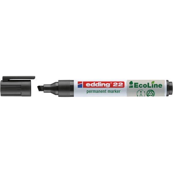 edding Permanentmarker 22 EcoLine 4-22001 1-5mm Keilspitze schwarz