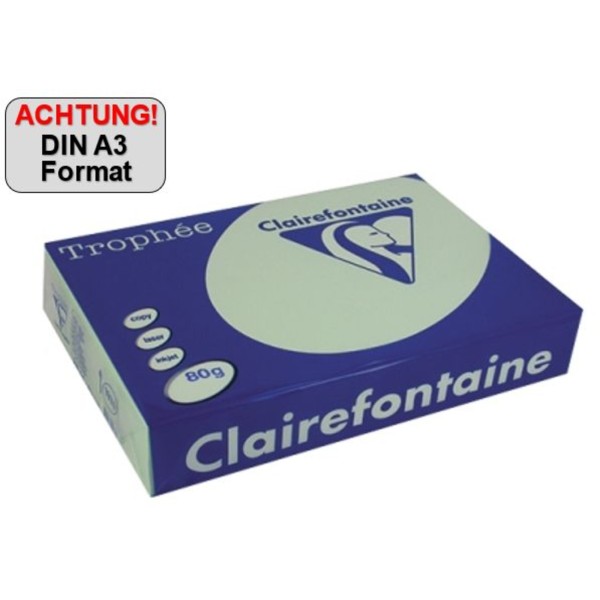 Clairefontaine Kopierpapier 1262C A3 80g lindgrün 500Bl.