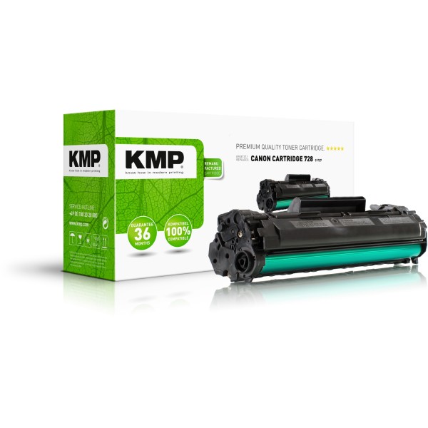 KMP Toner 1230,1000 C-T27 wie Canon 728 2.300Seiten schwarz