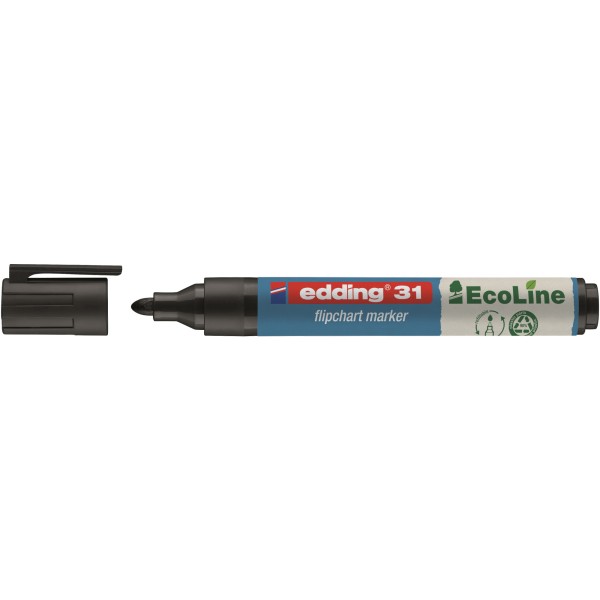edding Flipchartmarker 31 EcoLine 4-31001 1,5-3mm Rundspitze schwarz