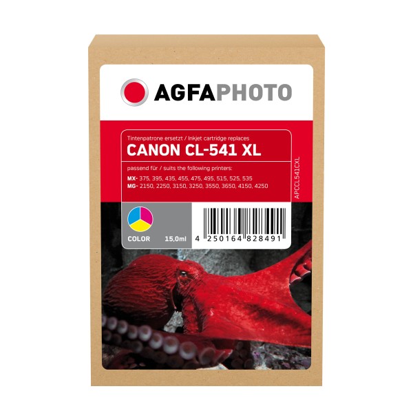 AgfaPhoto Tintenpatrone APCCL541CXL wie Canon CL541XL c/m/y